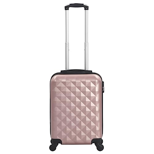 Secure Your Travel Essentials with Lightweight Hardcase Trolley, Durable ABS Material, Internal Straps and 360-Degree Castors, Rose Gold2