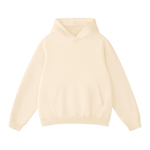 Image of FAIABLE Womens Oversized Acid Wash Hoodie Unisex Heavyweight Cotton Hoodies Fleece Vintage Washed Sweatshirt Women Men