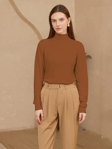 Image of DAIMIDY Turtleneck Sweaters for Women Long Sleeve Pullover Tops | Knitted Material| Soft, Warm and Breathable| High Resilience and Tensile Strength Design| Business Casual Tops| Dailywear
