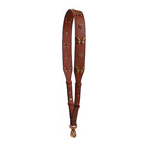 Bandoulière en cuir rétro à rivets : l'accessoire vintage élégant pour sac crossbody marron