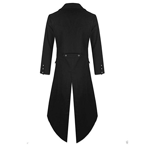 Rera Men's Steampunk Vintage Tailcoat Jacket Gothic Victorian Coat Halloween Uniform Costume(Black,S) steampunk buy now online Rera Men's Steampunk Vintage Tailcoat Jacket Gothic Victorian Coat Halloween Uniform Costume(Black,S) steampunk buy now online