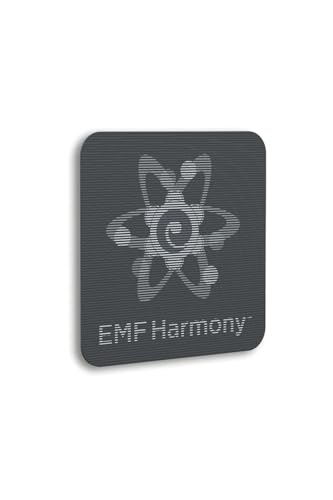 Image of Harmonizer Plus - Adhesive Cell Phone Sticker - Peace of Mind in The Modern Age - 1.2 Inch x 1.2 Inch Stainless Steel Stickers - Reuse & Reapply