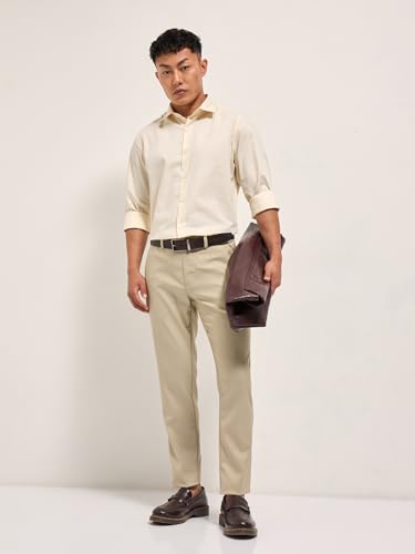 Image of THE BEAR HOUSE Men's Checked Tailored Fit Formal Shirt