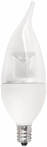 (Case of 12) TCP LED5E12F1127K 5-Watt LED E12 Chandelier Base 2700K Dimmable Lamp - Flame Tip