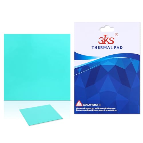 Thermal Pad 100x100mm 1mm, 12.8 W/mK Highly Heat Resistant Silicone Thermal Pads for Laptop Heatsink CPU GPU SSD IC LED Cooler
