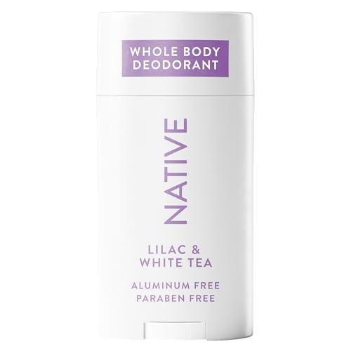 Image of Native Whole Body Deodorant, Lilac & White Tea Scent, 72 Hour Odor Protection for Pits, Privates & More, Aluminum Free Deodorant for Men & Women with Coconut Oil & Shea Butter, 2.3oz
