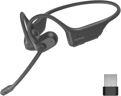Nuroum OpenEar Pro 2 Kopfhörer mit Noise-Cancelling Mikrofon,Open Ear Bluetooth Kopfhörer mit Dongle, Bluetooth 5.4 Dual-Verbindung, 12Std Gesprächszeit, Kabellose Headphones für Arbeit/Büro/Meeting