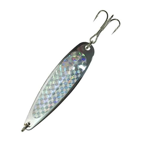 Crocodile Spoons Silver Color with Treble Hook 2oz 6 Pieces Cover