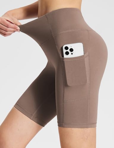 Image of baleaf Women's 8 inch / 5 inch / 3 inch Biker Shorts High Waist Yoga Workout Gym Running Volleyball Spandex Shorts with Pockets