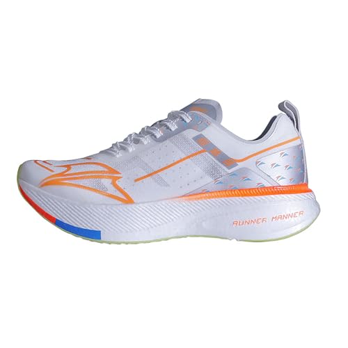 RUNNER MANNER Carbon Plate Running Shoes for Men &ndash; Cushioned, Lightweight, Breathable, Non-Slip...