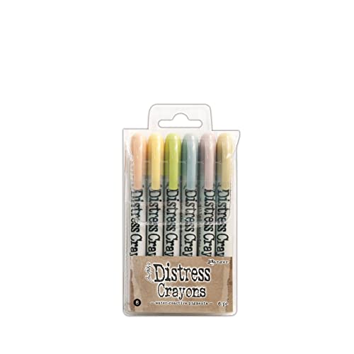 RANGER INDUSTRIES INC. 10026095 Tim Holtz Crayon Set Number 8, 6 Count (Pack of 1), Multicolor