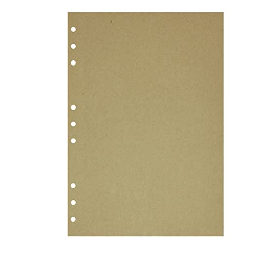Image of Zelten Loose Leaf Punched Paper Refills Paper for 6 Hole Binder Personal Organizer Diary Notebook Refillable Planner (Kraft,B5 /9 Hole)