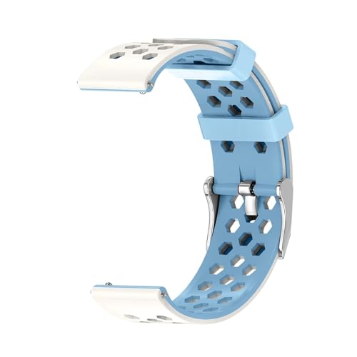Correa de reloj de silicona con agujero de aire transpirable de 22mm para entrenar 2