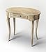 HomeRoots Gray Poplar Hardwood Solids, MDF, Cherry Veneer Antiqued Driftwood Writing Desk