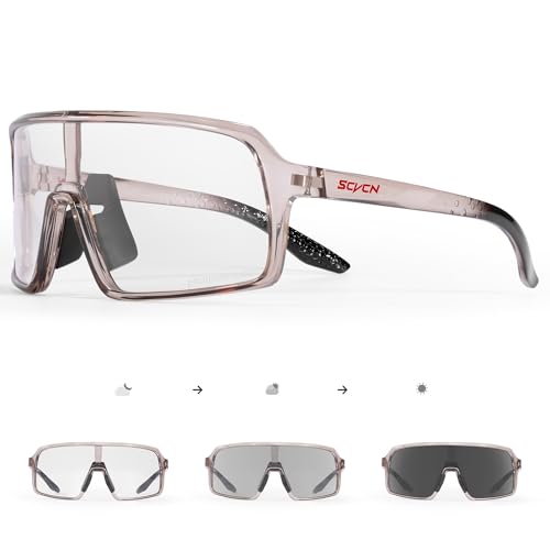 SCVCN Fahrradbrille Selbsttönend für Herren Damen photochrome Sport...