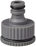 Xclou Schlauchanschluss für Wasserhahn - Schlauch Adapter mit Stecksystem Wasserschläuche, Grau, 4.5 x 4 x 4 cm