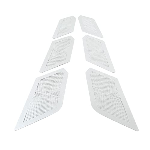 Image of TOYCIDFG Car Craft PerCompatible withated Rear Hood Vent Grille Inserts, Polished Stainless Steel Compatible with C8 Corvette Stingray 2020-2024 (Manual Convertible Version)