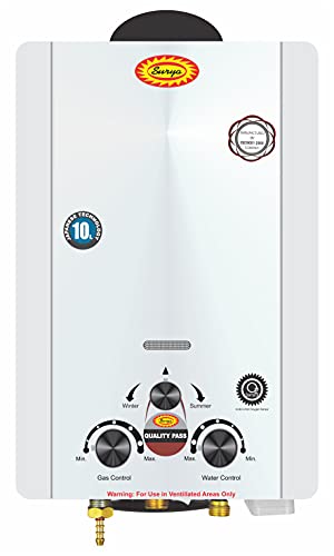 Surya Instant Low pressure LPG Gas Geyser(Gas Water Heater) 10L/ Minute in (Cream Colour) Surya Instant Low pressure LPG Gas Geyser(Gas Water Heater) 10L/ Minute in (Cream Colour)