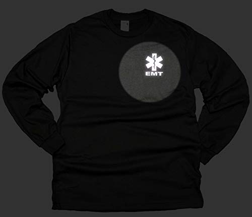EMT Cotton Long Sleeve t Shirts with Reflective Decoration on Both Front and Back3