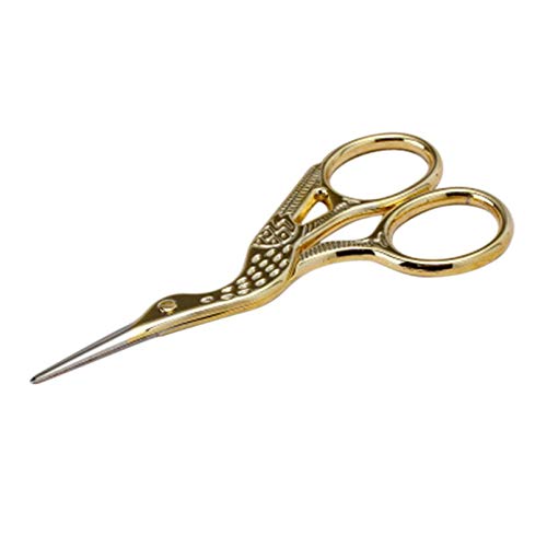 sahnah Shears Scissors Stork Embroidery Scissors Cross-Stitch Stainless Steel Small Sharp Crane Scissors for Tailor Trimming