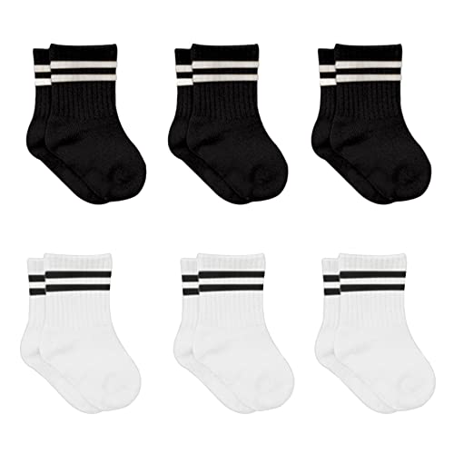 Image of bistyle Baby Grip Ankle Socks 6 Pairs | Newborn Infant Toddlers Sock Organic Cotton | Kids Boys Girls Ankle