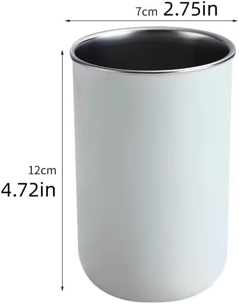 Stainless Steel Mouthwash Cup Set with Cute Puppy Design, 2.75in x 4.72in, Anti-Drop Drinking Cups, 2 Pack (Watering Flower dog)