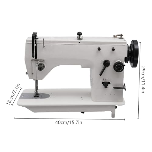 Sewing Machine, Heavy Duty Industrial Electronic Sewing Machine with Accessory Kit, Adjustable Stitch Gauge & Reverse Stitch, Manual Presser Foot - Simple & Great for Beginners, No Motor