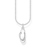 Thomas Sabo Damen Halskette Flip Flop silber 925 Sterlingsilber, 38-45 cm Länge
