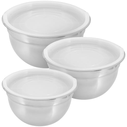 Bols à mélanger en acier inoxydable avec couvercle pour cuisine