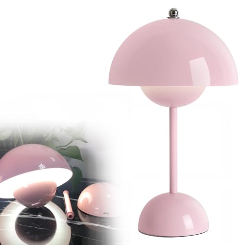 Hojalis LED Flowerpot Tischlampe Kabellos, Touch Dimmbar Pilz Tischleuchte...