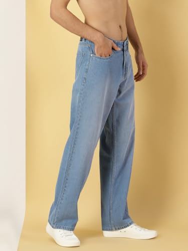 Image of Thomas Scott Men's Mid Rise Relaxed Jeans (Tsj072-80 Mid Blue3