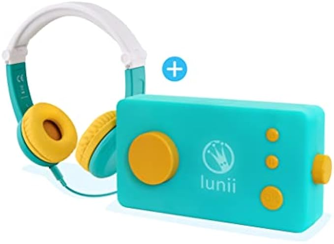 lunii Experience Pack English: My Fabulous Storyteller and Octave Headphones – Interactive Storyteller with Headphones for Children 3 to 8 Years of Age