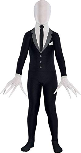 Slender Man Costumes For Halloween - amscan Teen Slender-Man Partysuit - Medium (Up to