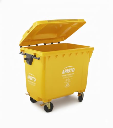 Image of ARISTO Big Plastic Wheeled Dustbin with Lid 660 Litre Yellow