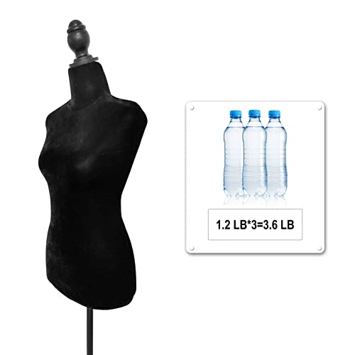 image for SHAREWIN Black Female Dress Form Mannequin Torso Body with Adjustable 