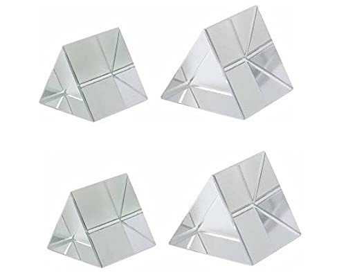 Ddsons Glass Prism,Solid Prism, Equilateral Prism, Prism For Science Experiments 38 X 38Mm - Pack Of 4 - Transparent-image-1