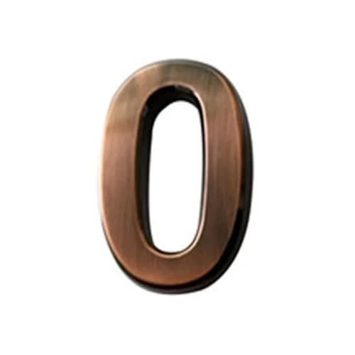 Autocollants numéros maison auto-adhésifs 4 pouces, numéro porte moderne en ABS 10 cm, plaque boîte aux lettres bronze, panneau d'adresse, pour décoration murale, hôtel, appartement, chambre(0)