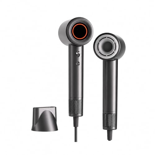Image of BOWEI Professional High-Speed Ionic Hair Dryer, 110,000 RPM Motor Blow Dryer, 0.83 lbs Ultra-Lightweight, 200M Negative Ions for Frizz, 49dB Quiet, Smart Heat Control, Fast Drying, Gray