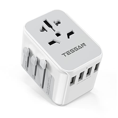 TESSAN-Plug-Adapter-Worldwide-with-4-USB-and-1-AC-Socket-International-Travel-Adapter-UK-to-European-Power-Universal-Plug-Adaptor-for-EU-USA-Australia-Thailand TESSAN Plug Adapter Worldwide with 4 USB and 1 AC Socket, International Travel Adapter UK to European Power Universal Plug Adaptor for EU USA Australia Thailand