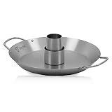 BBQ-Toro Edelstahl Hähnchengrill Ø 30 cm | mit Aromabehälter und Auffangschale | Geflügelhalter für Grill und Backofen | Hähnchen Ständer, Hähnchenbräter Grill, Grill Hähnchenhalter