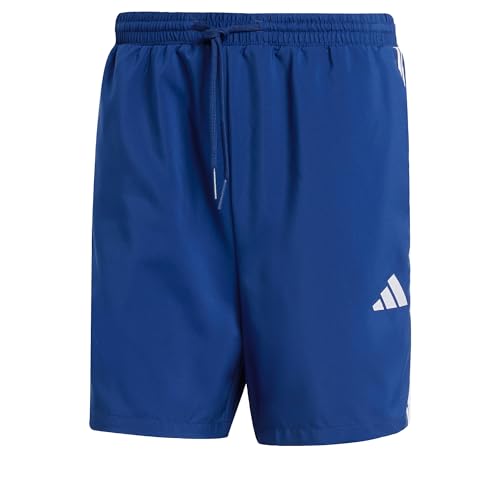 adidas Men's Essential Three Stripes Chelsea Base Short, Dark Blue/White, XL