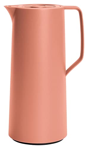 Emsa N41709 Motiva Verseuse isotherme | 1 litre | Fermeture rapide | 12 h chaud, froid 24 h | Fiole en verre | Fabriqué en Allemagne | Design nordique | Terre cuite