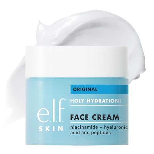 e.l.f. SKIN Holy Hydration! Face Cream with Hyaluronic Acid, Niacinamide & Peptides, Nourishing...