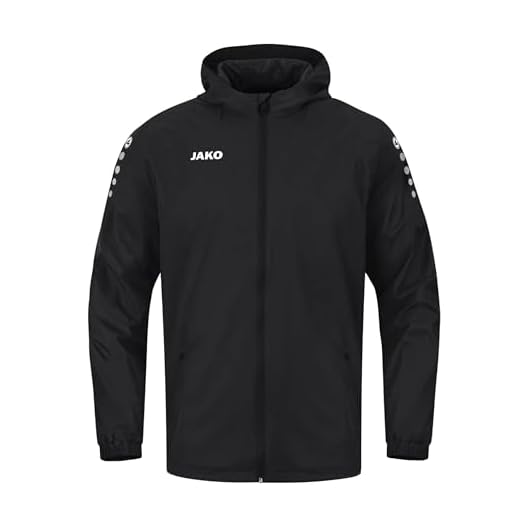 JAKO Kinder Allwetterjacke Team 2.0, schwarz, 164