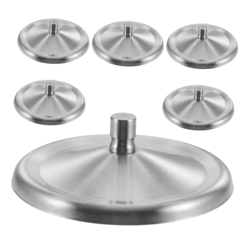 LIFKOME 6pcs Stainless Steel Mug Lid Covers Replacement Caps for Tea and Coffee Cups Temperature-resistant Seal for Beverages Easy to Clean and Maintain