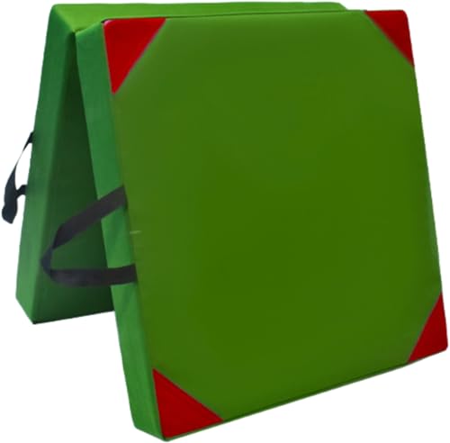 ZorTery 体育マット トレーニングマット ヨガマット エクササイズマット 折りたたみ式 二段 シリコン布 スポンジ 軽量 厚5CM 100X50CM コンパクト 多機能 フィットネス 体操 ダンス ストレッチ スポーツ 腹筋 筋トレ トレーニング用