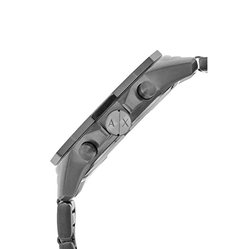 Armani Exchange Men Stainless Steel Gun-Metal Analog Watch Ax1731, Dial-Color:Blue, Band Color:Gray - Image 3