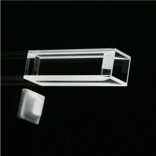 Microfluorescence Quartz Cuvette with PTFE Cover - 10mm Light Path, 0.5ml Volume, 4 Clear Windows
