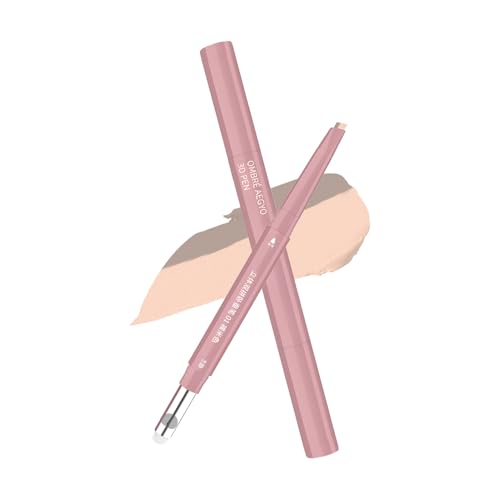 Eoixuqba Barra Iluminadora Para Ojeras,Doble Punta Iluminador Zona Bajo Ojos - 2.5g Cosmético Facial Difuminable para Viaje,Para Viajes Bodas Eventos Uso Diario