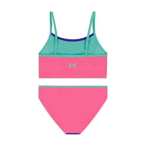 Image of Under Armour Girls' Two Piece Bikini Swimsuit, UPF 50+ Sun Protection, Quick Drying Bathing Suit